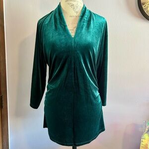 Emerald Green Velvet Top